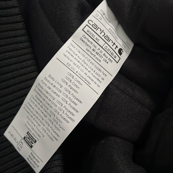 ❗️FINAL❗️ 🆕 Carhartt Loose Fit Firm Insulated Flannel-Lined Active Jacket - Picture 6 of 6